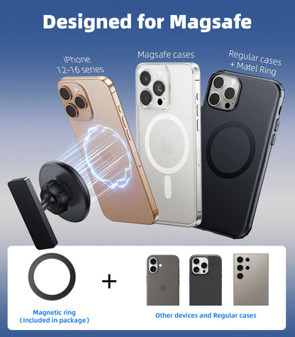 Magnetic Phone Holder Stand for Boat, Gym, Fridge, Portable Golf Cart Phone Holder, Universal for iPhone, 360° Rotatable