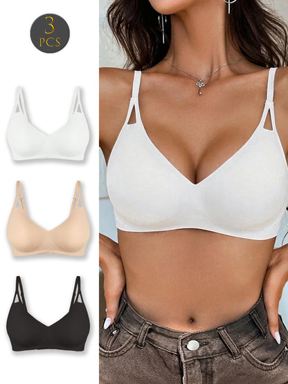 Everyday Bra, 1PCS Wireless Support, Breathable Elastic for Daily Travel