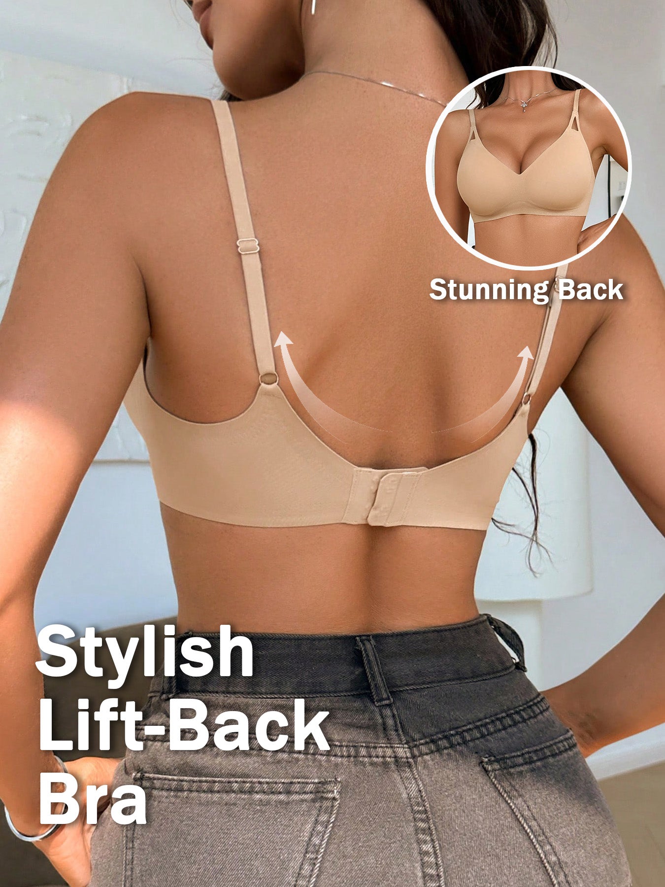 Everyday Bra, 1PCS Wireless Support, Breathable Elastic for Daily Travel