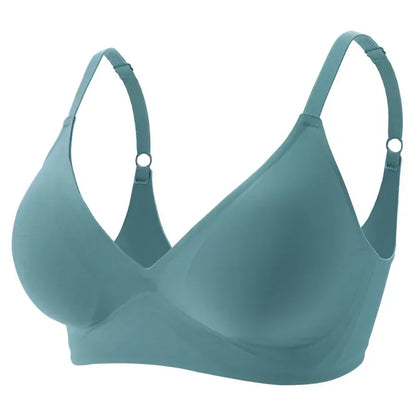 Seamless Bralette, Wireless Sleep Bra, Removable Padded Latex Jelly Underwear, Comfortable One Piece Brassiere for Women