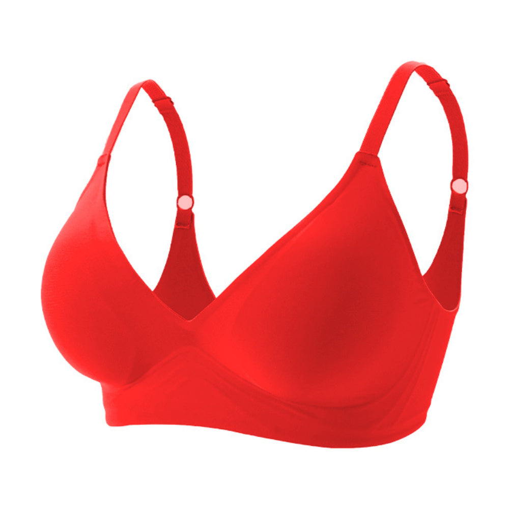 Seamless Bralette, Wireless Sleep Bra, Removable Padded Latex Jelly Underwear, Comfortable One Piece Brassiere for Women