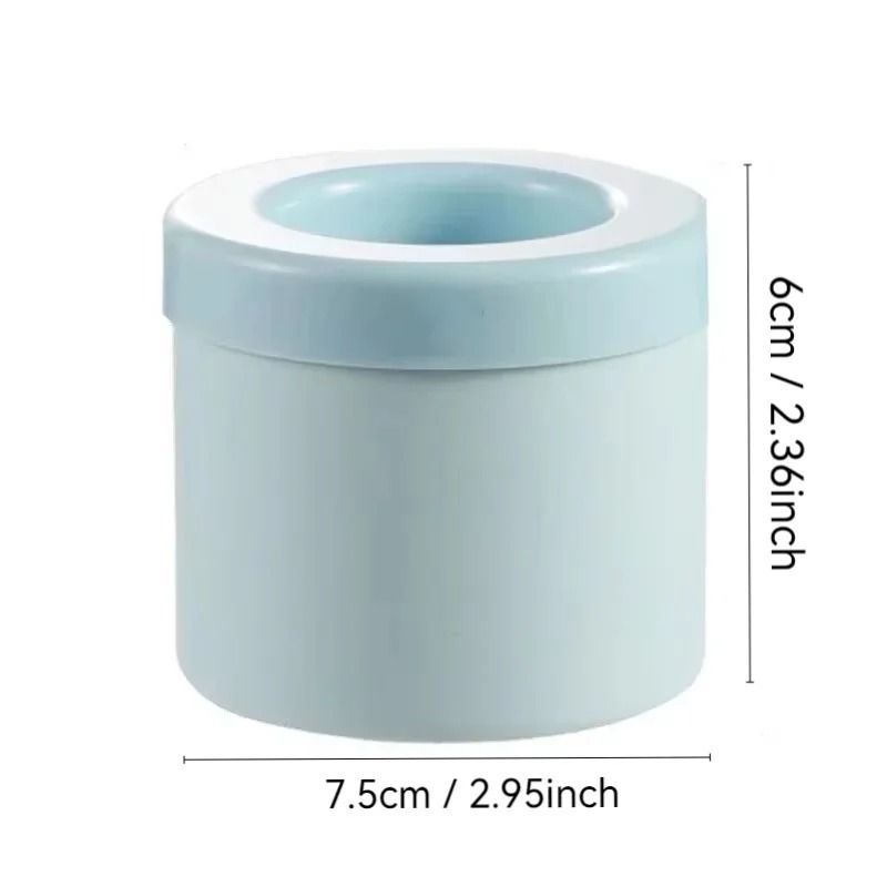 Silicone Round Ice Cube Mold With Ice Bucket 4