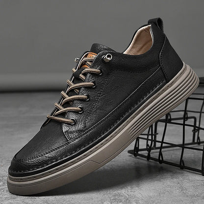 Genuine Leather Men Flats, Fashion Handmade Brand Men Casual Shoes, Luxury Soft Oxford Shoes, Outdoor Shoes Men Sneakers