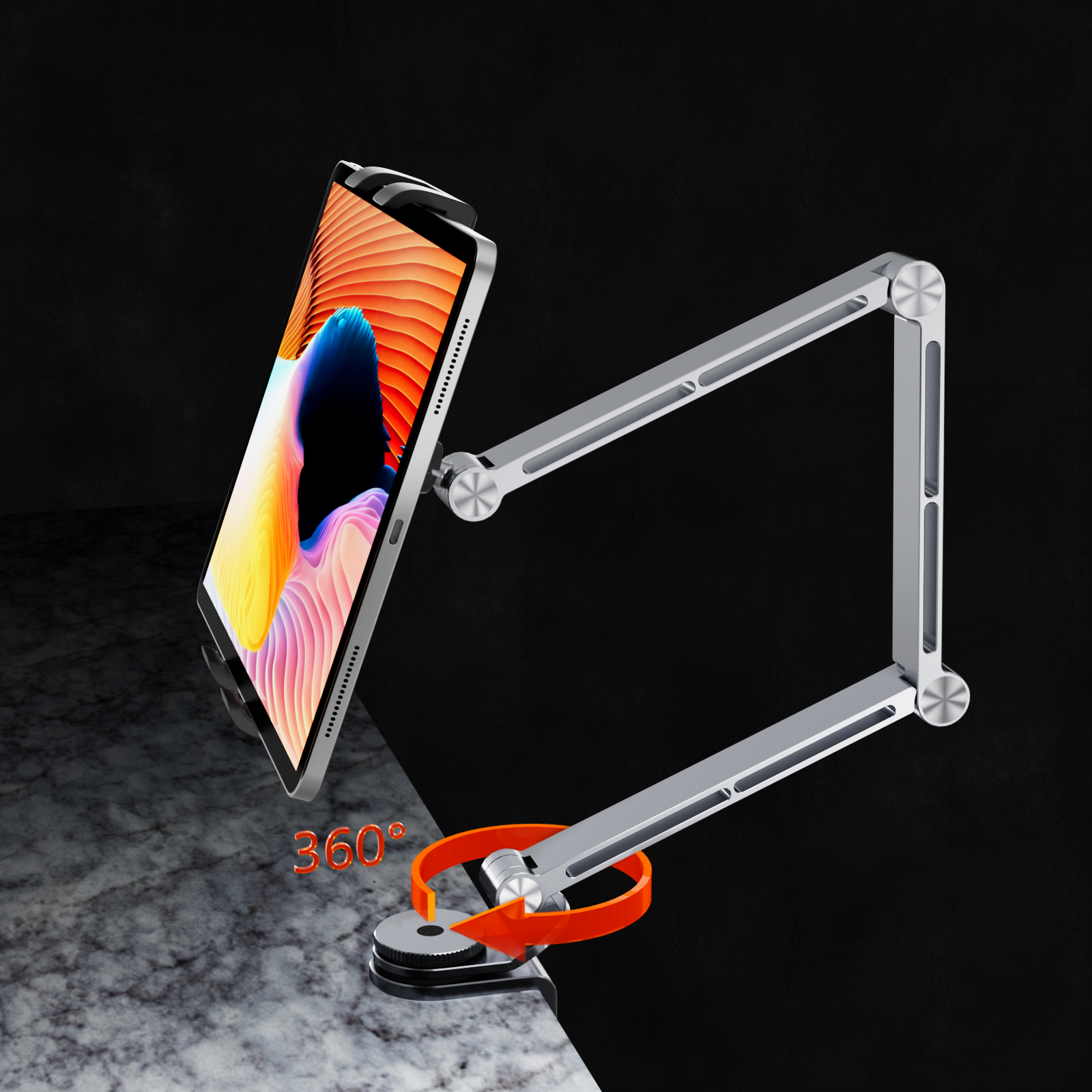Tablet Phone Holder Flexible Magnetic Stand, Universal Tablet Holder for iPad Air Pro, Galaxy Tab Xiaomi Clip Mount Bed