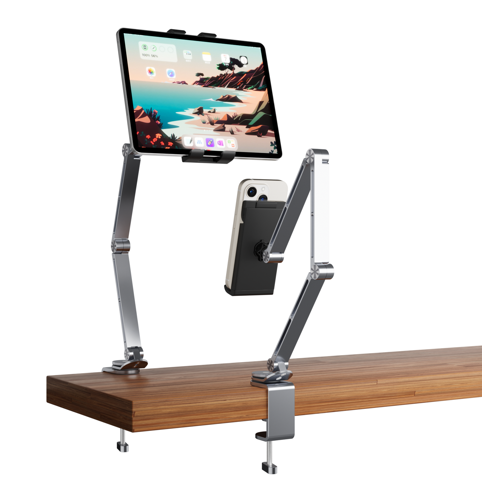 Tablet Phone Holder Flexible Magnetic Stand, Universal Tablet Holder for iPad Air Pro, Galaxy Tab Xiaomi Clip Mount Bed