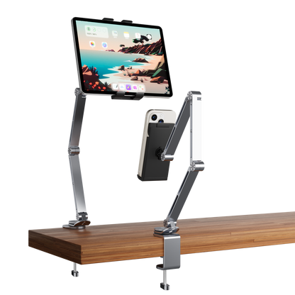 Tablet Phone Holder Flexible Magnetic Stand, Universal Tablet Holder for iPad Air Pro, Galaxy Tab Xiaomi Clip Mount Bed