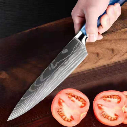 Premium Japanese Style Damascus Steel Chef Knives Set Of 6 With Case 2