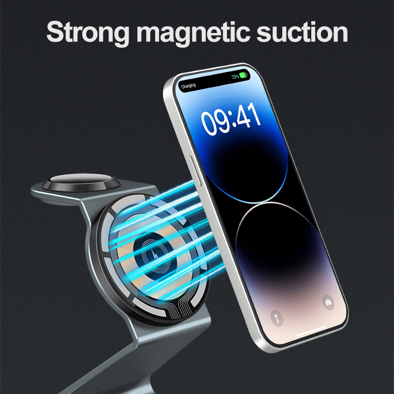 Apple Watch Dual 15W Fast Wireless Charging, 3 in 1 Magnetic Wireless Charger for Magsafe, Xiaomi Iphone