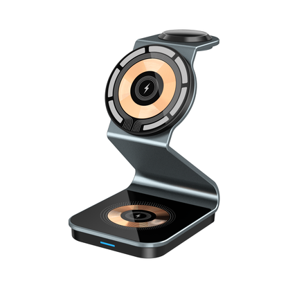 Apple Watch Dual 15W Fast Wireless Charging, 3 in 1 Magnetic Wireless Charger for Magsafe, Xiaomi Iphone