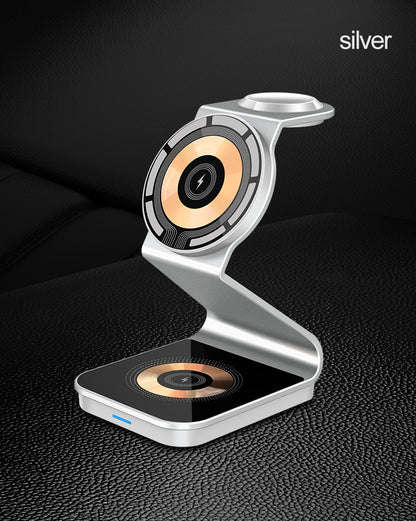 Apple Watch Dual 15W Fast Wireless Charging, 3 in 1 Magnetic Wireless Charger for Magsafe, Xiaomi Iphone