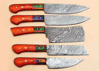 Premium Damascus Steel Chef Knife Set  512 Layer Blades 2