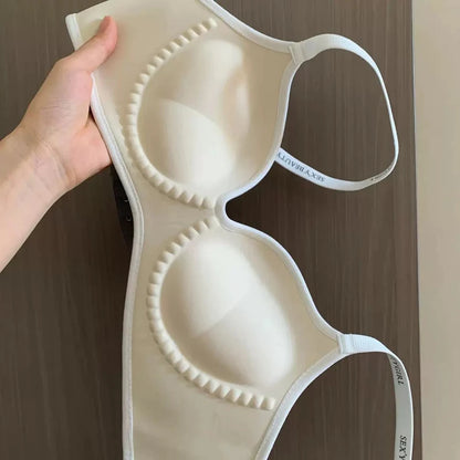 Seamless Invisible Bralette, Wireless Push Up Bra with 3D Pads, Anti Sagging Comfort for Small Chest, No Trace Underwear
