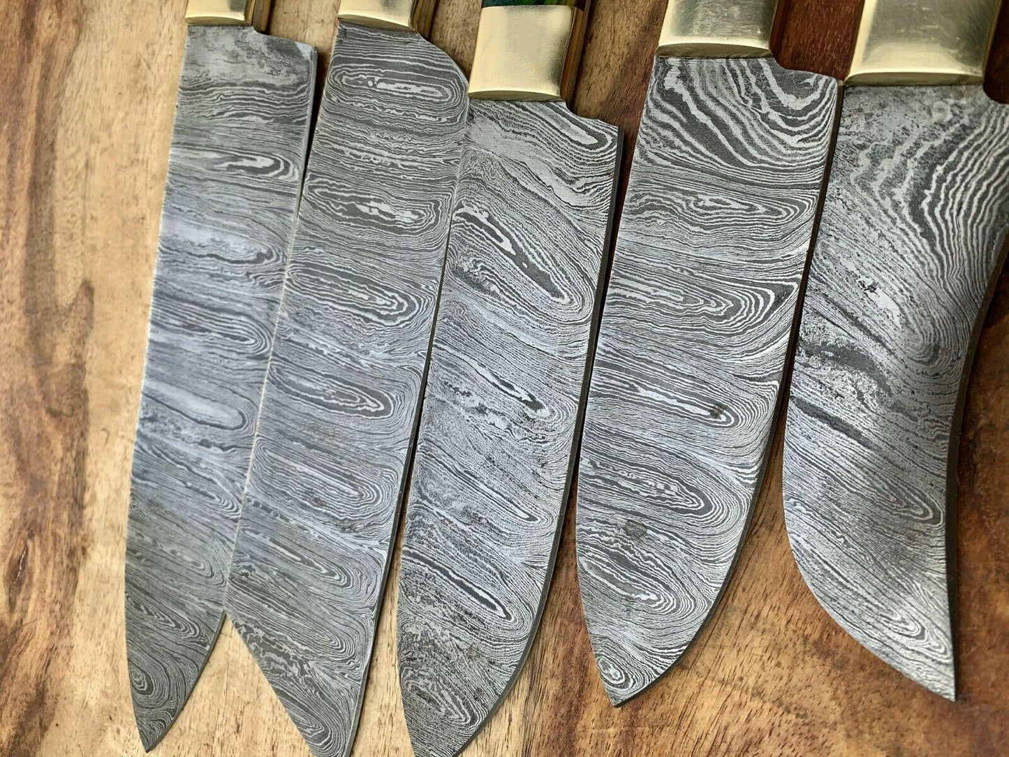 Handmade Damascus Steel Chef Knife Kitchen Set With Resin Handle 2