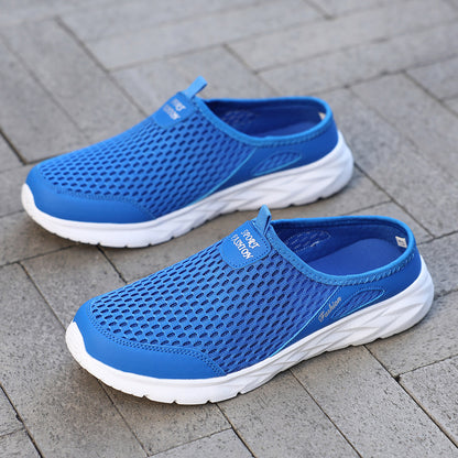Lightweight Summer Sport Casual Shoes For Men, Breathable Slip On Loafers, Barefoot Sneakers, Soft Sole Outdoor Slippers