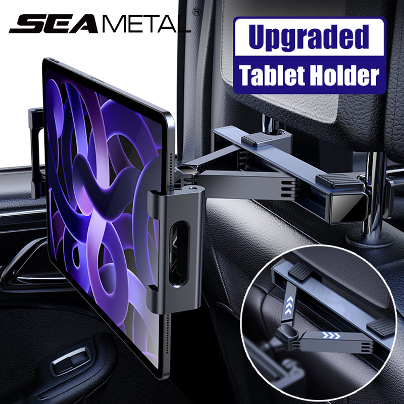 Telescopic Anti Shake Auto Table Holder Smartphone Mount Upgraded Car Headrest Phone Holder, Compatible with 4-12.9 Inch