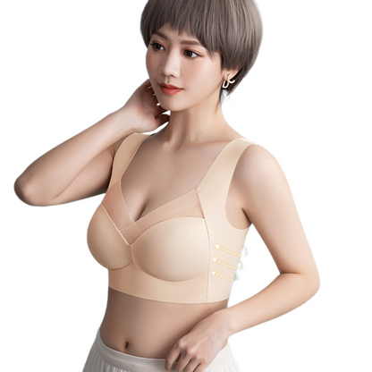 Womens Breathable Sports Bra Patchwork Mesh Push Up Brassiere Inner Support Padded Gym Vest Workout 1