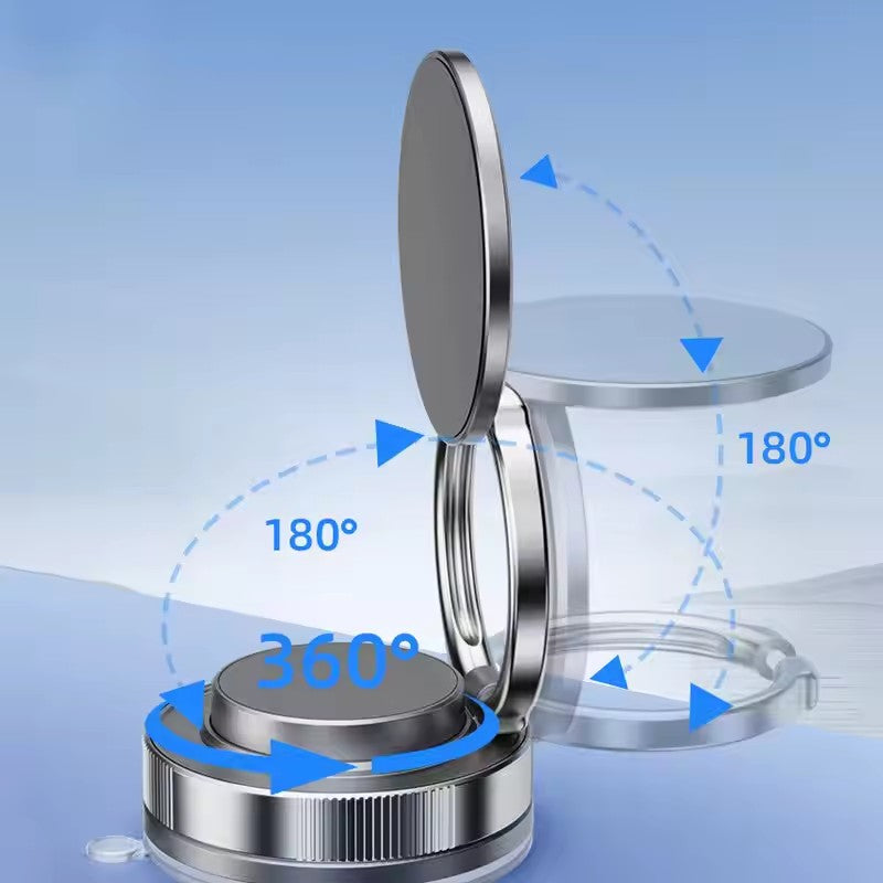 360 Degree Rotating Magnetic Phone Holder Strong Magnetic Adsorption Car Phone Stand Vacuum Suction 3