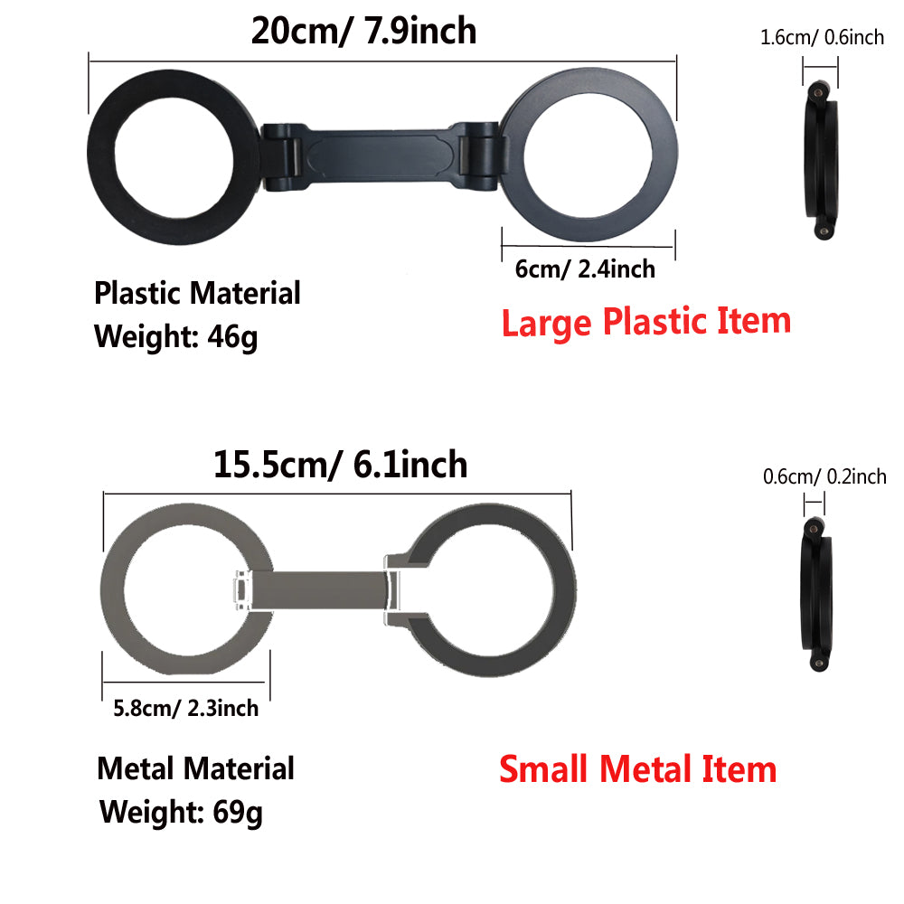 Universal Folding Car Holder Magnetic, Double Sided Magnetic Phone Ring Holder for Magsafe, Phone Accessories Support