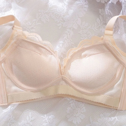 Thickened Gathered Bra For Small Chest No Steel Ring Extra Thick Pads Closed Breast Sexy Underwear 1