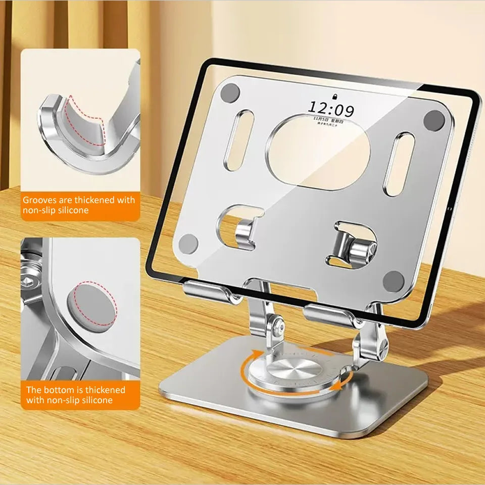 Adjustable Foldable Tablet Holder For IPad 360 Rotation Aluminum Phone Stand Compatible With IPad P 2