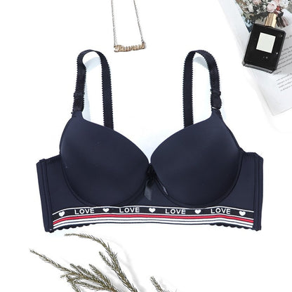 Beauwear Women Seamless Push Up Bra, with Four Row Hook, Alphabet Decor, Steel Support, for Sports and Leisure