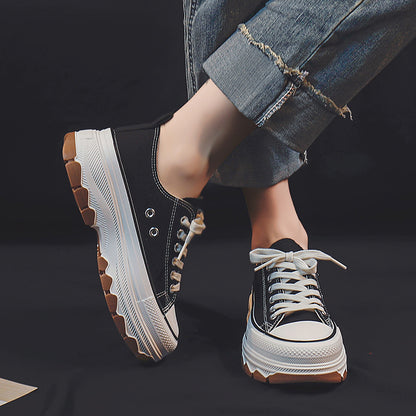 Casual Canvas Sneakers For Women Womens Shoes Spring And Summer New Breathable High Platform Woman  2