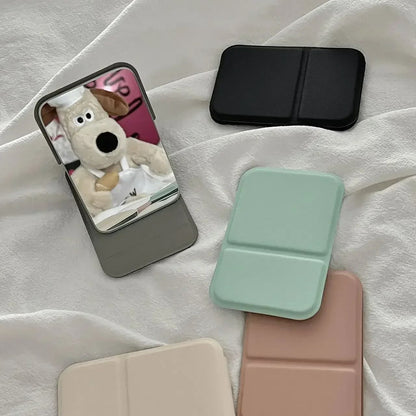 Foldable PU Leather Desktop Makeup Mirror Compact Portable 4