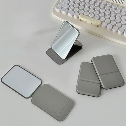 Foldable PU Leather Desktop Makeup Mirror Compact Portable 7