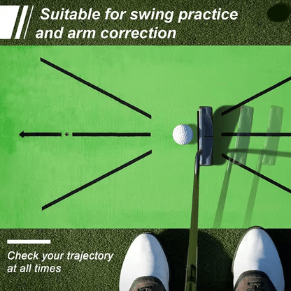 Golf Swing Training Mat Practice Pad For Swing Path And Ball Strike Detection 2