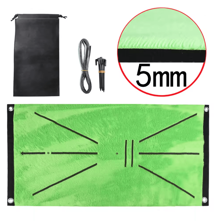 Golf Swing Training Mat Practice Pad For Swing Path And Ball Strike Detection 4