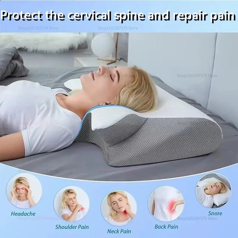 Memory Foam Cervical Pillow for Neck Pain Relief and Better Sleep