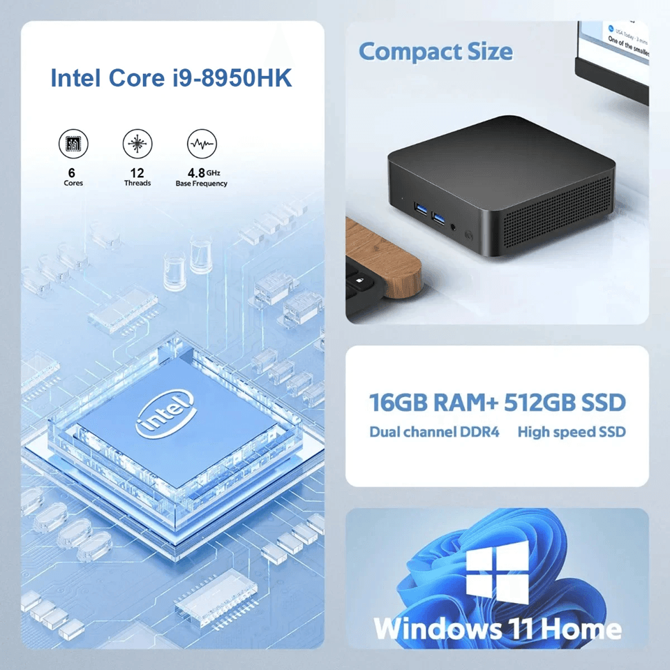 Mini Gaming PC Intel Core I9 With Windows 11 And 1TB SSD 1