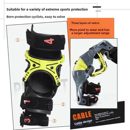 HeavyDuty Motorcycle Knee Protective Pad With Exoskeleton Guard 2