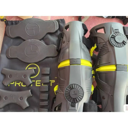 HeavyDuty Motorcycle Knee Protective Pad With Exoskeleton Guard 5
