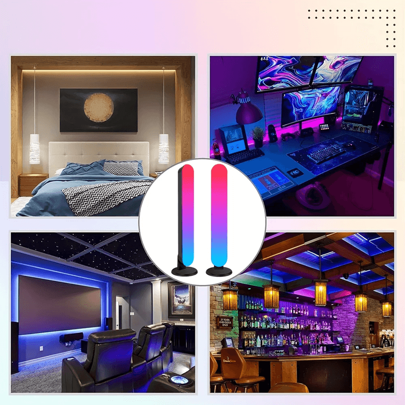 RGB Music Rhythm Light Bar USB Rechargeable Sound Reactive LED Decoration 1