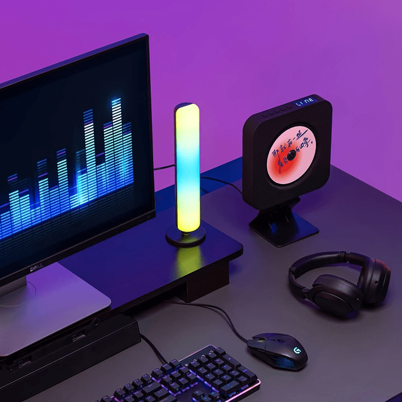 RGB Music Rhythm Light Bar USB Rechargeable Sound Reactive LED Decoration 2