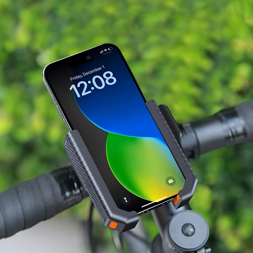 Bicycle Motorcycle Handlebar Mobile Phone Mount Clip GPS, Bike Phone Holder Stand, Support Shockproof Bracket