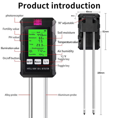 6 In 1 Digital Soil Tester Multifunction Garden Meter 5