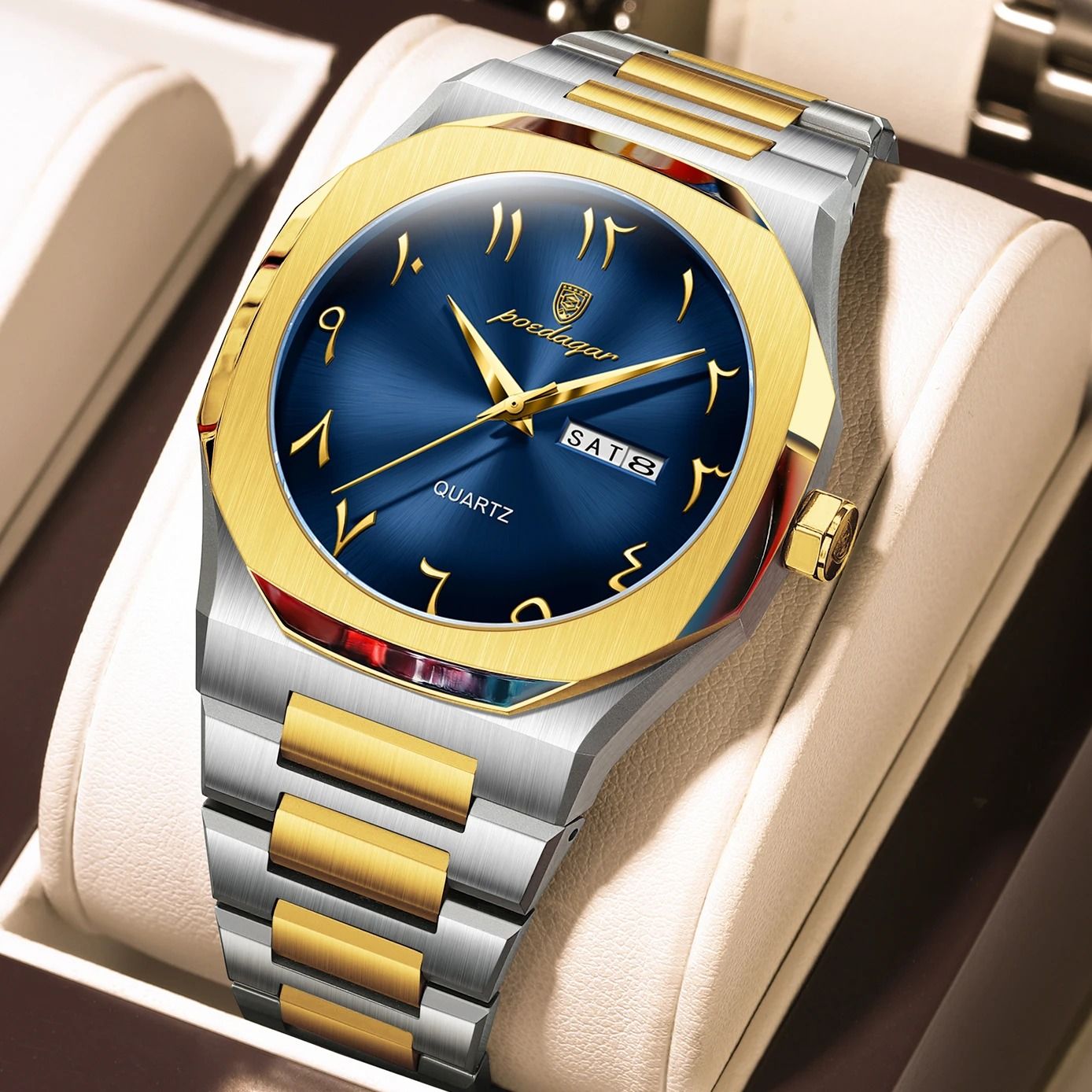 Mens Military Style Watch With Weekday Calendar And Waterproof Design 7