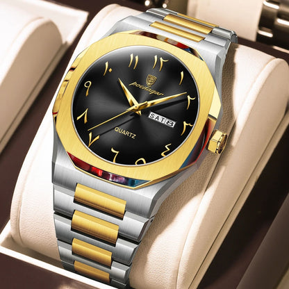 Mens Military Style Watch With Weekday Calendar And Waterproof Design 8