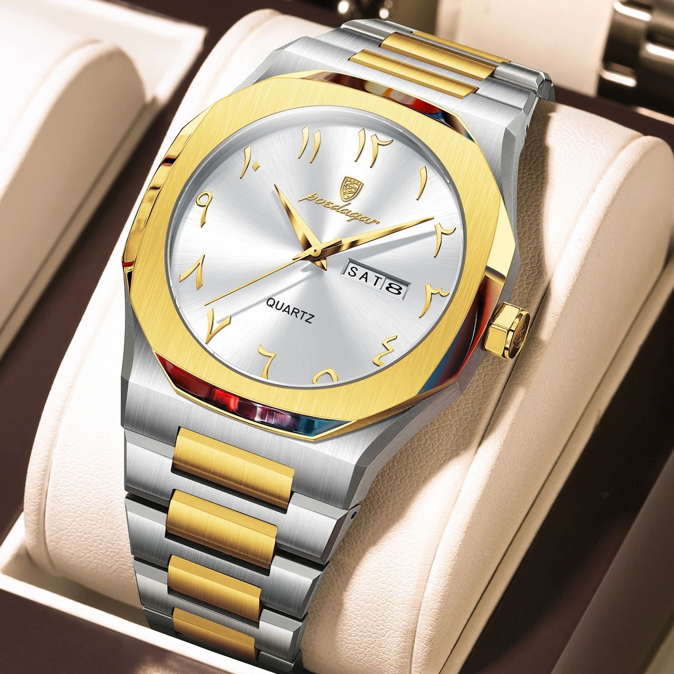 Mens Military Style Watch With Weekday Calendar And Waterproof Design 9