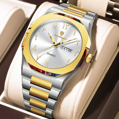 Mens Military Style Watch With Weekday Calendar And Waterproof Design 9