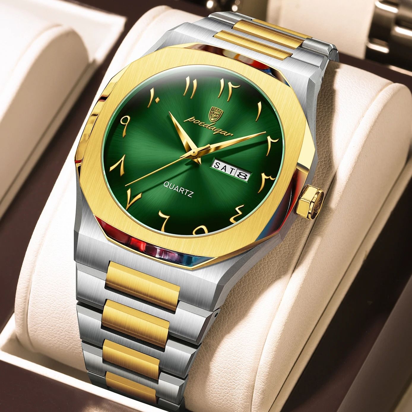 Mens Military Style Watch With Weekday Calendar And Waterproof Design 10