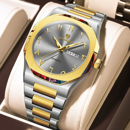 Mens Military Style Watch With Weekday Calendar And Waterproof Design 11