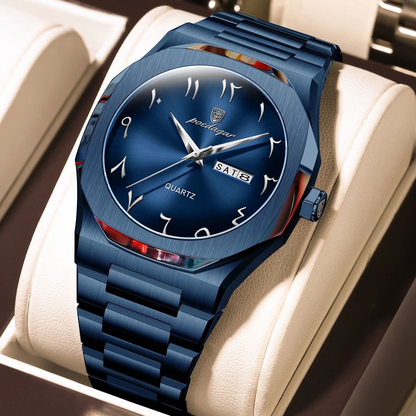 Mens Military Style Watch With Weekday Calendar And Waterproof Design 6