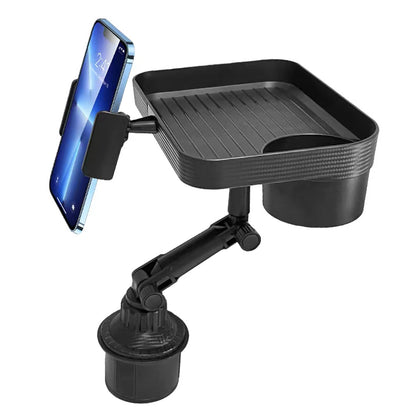 Adjustable Car Cup Holder, Phone Stand Mount, Food Organized Tray, 360 Degree Rotation, Drink Accessories for iPhone