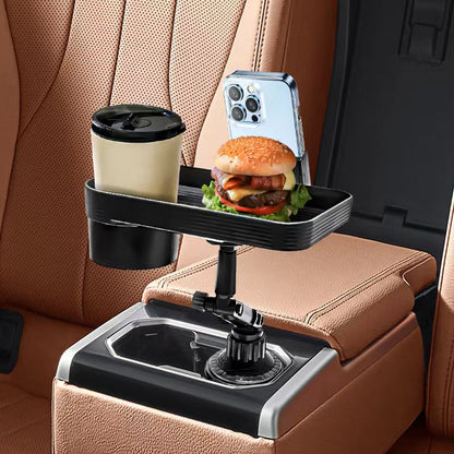 Adjustable Car Cup Holder, Phone Stand Mount, Food Organized Tray, 360 Degree Rotation, Drink Accessories for iPhone