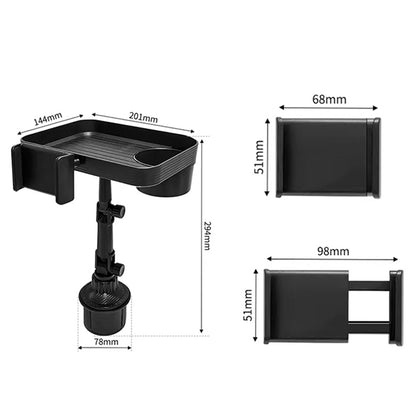 Adjustable Car Cup Holder, Phone Stand Mount, Food Organized Tray, 360 Degree Rotation, Drink Accessories for iPhone