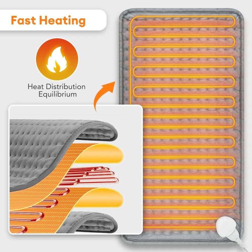 Electric Microplush Heating Therapy Pad For Back Waist  Abdomen 2