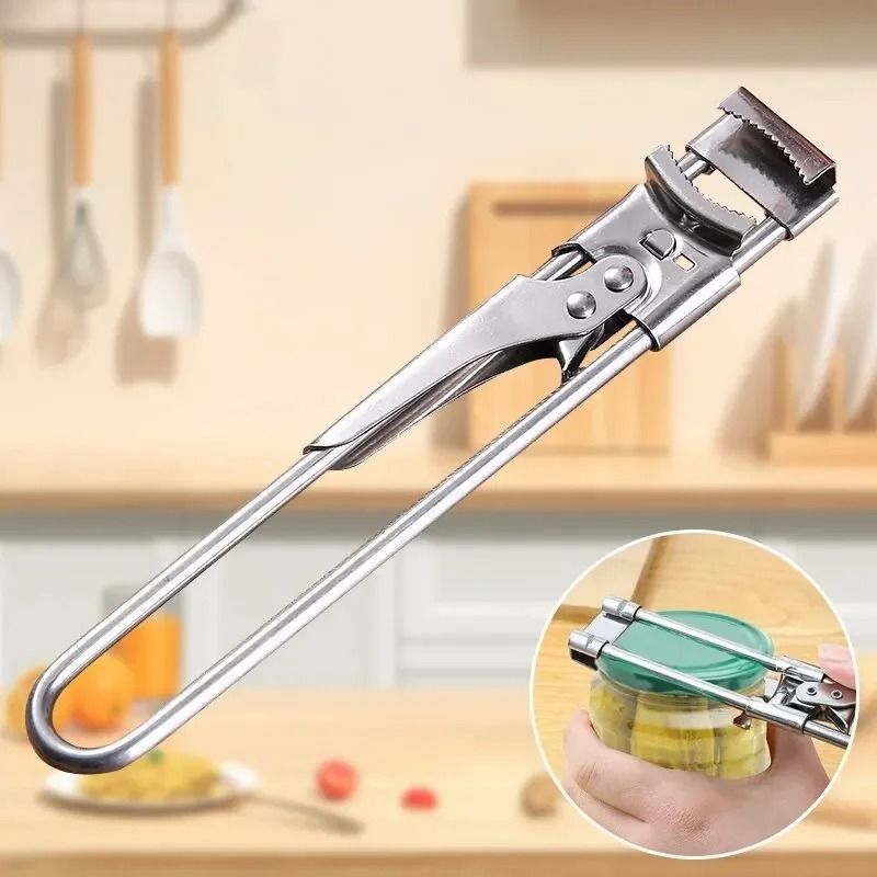 Adjustable Multi Function Stainless Steel Bottle And Jar Opener 2